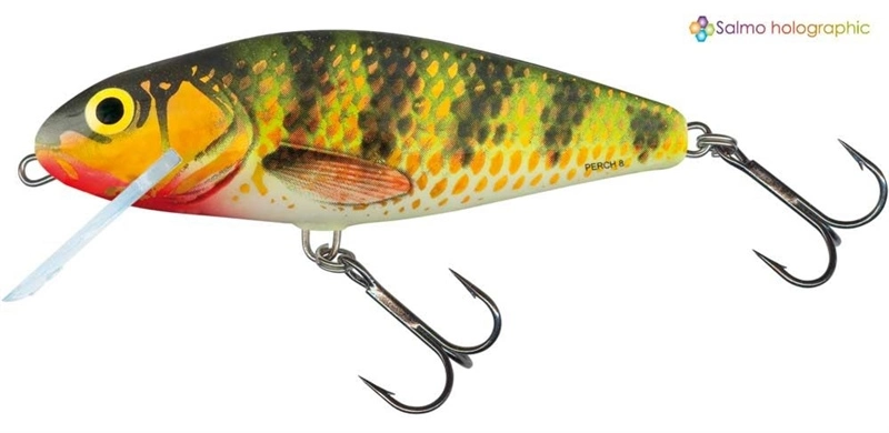 Salmo Perch Crank Bait - 8cm Holo Grey Shiner 6 Salmo Perch Crank Bait - 8cm Holo Grey Shiner - Image 4