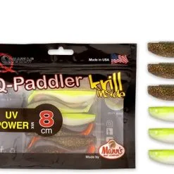 Quantum Q-Paddler UV Lures Power Pack - 10cm 3xHot Shad 2xDesert Sunset -Fishing Rods store 47844 3