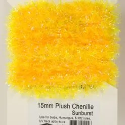 Semperfli 15mm Plush Transluscent Chenille - Fl. Dark Pink -Fishing Rods store 48072 2