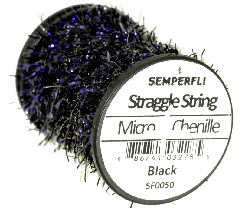 Semperfli Micro Chenille Straggle String - Black 3 Semperfli Micro Chenille Straggle String - Black