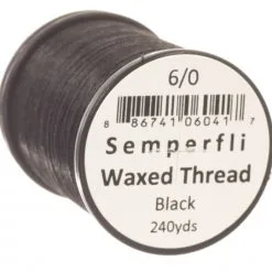 Semperfli Classic Waxed Thread 240yd - 6/0 Black 24 Semperfli Classic Waxed Thread 240yd - 6/0 Black -Fishing Rods store 48080 10
