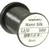 Semperfli Nano Silk 50D - 12/0 Black+ 2 Semperfli Nano Silk 50D - 12/0 Black+ -Fishing Rods store 48084