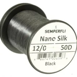 Semperfli Nano Silk 50D - 12/0 Black+