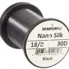 Semperfli Nano Silk Ultra 30D - 18/0 Black 1 Semperfli Nano Silk Ultra 30D - 18/0 Black -Fishing Rods store 48086