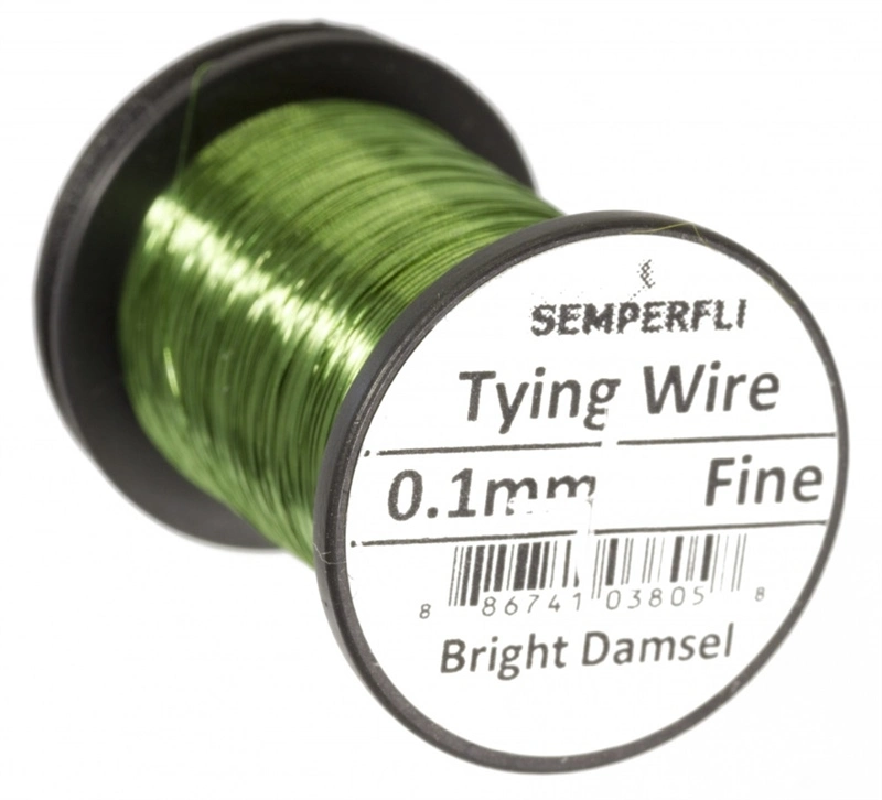 Semperfli 0.1mm Wire - Bright Damsel Green 3 Semperfli 0.1mm Wire - Bright Damsel Green