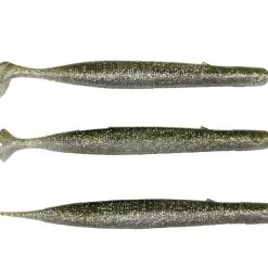 Savage Gear Gravity Stick Lure - 14cm 15g 6pcs - Green Silver UV Paddletail -Fishing Rods store 50978 3