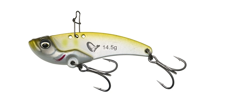 Savage Gear Vib Blade Lure 4.5cm 8.5g Sinking - Blue Pink Stripes 4 Savage Gear Vib Blade Lure 4.5cm 8.5g Sinking - Blue Pink Stripes - Image 2