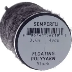 Semperfli Dry Fly Polyyarn - 3.6m Spool - Black -Fishing Rods store 51479 5