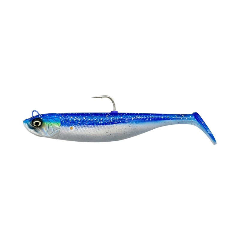 Savage Gear Savage Minnow 12.5cm 35g Sinking - Blue Pearl Silver 2+1 8 Savage Gear Savage Minnow 12.5cm 35g Sinking - Blue Pearl Silver 2+1 - Image 6