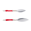 Savage Gear Screwin Spin Teaser - Silver/Red Medium 3pcs -Fishing Rods store 53700