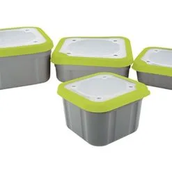 Matrix Grey/Lime Bait Box - Solid Lid - 1.1pt