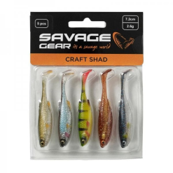 Savage Gear Craft Shad Lure Clear Water Mix 5pcs - 7.2cm 2.6g 5pcs -Fishing Rods store 54218 2