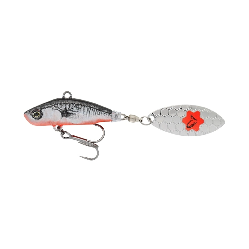 Savage Gear 3D Sticklebait Tailspin Lure - 8cm 18G - Black Silver 5 Savage Gear 3D Sticklebait Tailspin Lure - 8cm 18G - Black Silver - Image 3