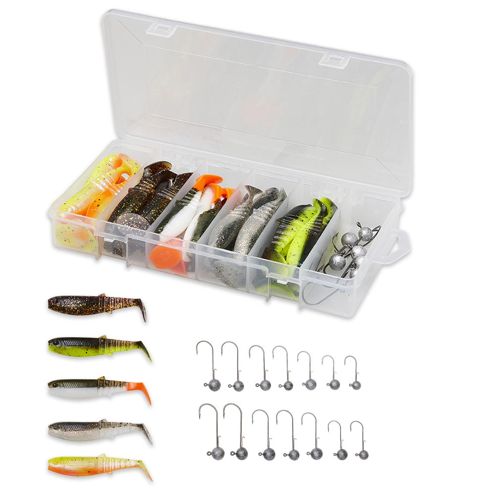 Savage Gear Cannibal Shad Kit Mixed 36 Pcs - 8-10cm 3 Savage Gear Cannibal Shad Kit Mixed 36 Pcs - 8-10cm
